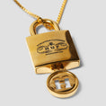 Load image into Gallery viewer, HUF Lock & Key Pendant Gold