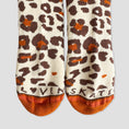 Load image into Gallery viewer, Lovenskate Leopard Socks Chocolate / Cream / Orange