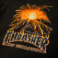 Load image into Gallery viewer, HUF x Thrasher Meltdown Heavyweight Hoodie Washed Black