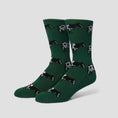 Load image into Gallery viewer, HUF Moo Crew Sock Green