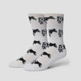 Load image into Gallery viewer, HUF Moo Crew Sock White