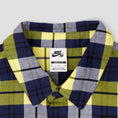 Load image into Gallery viewer, Nike SB Longsleeve Flannel Shirt Midnight Navy / Speed Yellow