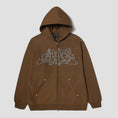 Load image into Gallery viewer, HUF Outlines Heavy Weight Full Zip Fleece Brown
