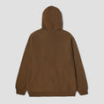 Load image into Gallery viewer, HUF Outlines Heavy Weight Full Zip Fleece Brown