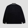 Load image into Gallery viewer, HUF Parker Velour Longsleeve Polo Black