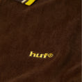 Load image into Gallery viewer, HUF Parker Velour Longsleeve Polo Brown