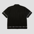 Load image into Gallery viewer, HUF Pinstripe Embroidered Shortsleeve Resort Shirt Black