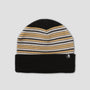 Passport Striped Organic Knit Beanie Black