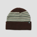 Load image into Gallery viewer, Passport Striped Organic Knit Beanie Choc