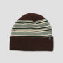 Passport Striped Organic Knit Beanie Choc