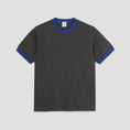 Load image into Gallery viewer, Polar Ringer T-Shirt Dirty Black / Egyptian Blue