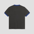 Load image into Gallery viewer, Polar Ringer T-Shirt Dirty Black / Egyptian Blue