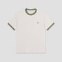Polar Ringer T-Shirt Pale Taupe / Army Green