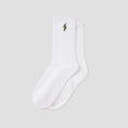 Load image into Gallery viewer, Polar Rib Socks No Comply White / Army Green