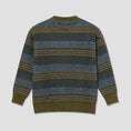 Load image into Gallery viewer, Polar George Sweater Crew Blue Green Stripe