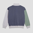 Load image into Gallery viewer, Polar Frankie Tribal Half Zip Sweatshirt Grey Blue / Silver
