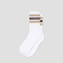 Polar Fat Stripe Rib Socks White / Beige