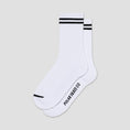 Load image into Gallery viewer, Polar Rib 2 Stripes Socks White / Black