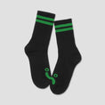 Load image into Gallery viewer, Polar Rib Happy Sad Socks Black / Green
