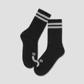Load image into Gallery viewer, Polar Rib Happy Sad Socks Black / Heather Grey