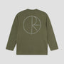 Polar Steve Stroke Logo Longsleeve T-Shirt Army Green