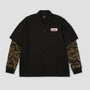 HUF Shadows Longsleeve Work Shirt Black