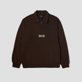 Load image into Gallery viewer, HUF Slate Quarter Zip Fleece Espresso
