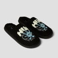 Load image into Gallery viewer, HUF Snow Angel Fuzzy Slipper Black
