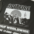 Load image into Gallery viewer, HUF x Spitfire Burn Heavyweight T-Shirt Washed Black