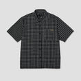 Load image into Gallery viewer, HUF Stretch Micro Plaid Shortsleeve Shirt Black