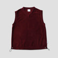 Load image into Gallery viewer, Skateboard Cafe Fleece Vest Burgundy / Black