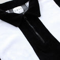 Load image into Gallery viewer, Skateboard Cafe Stripe 1/4 Zip Velour Polo Shirt Black / White