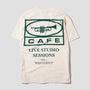 Skateboard Cafe 45 T-Shirt Cream / Forest Green