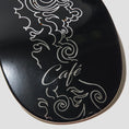 Load image into Gallery viewer, Skateboard Cafe 8.375 C2 Shape Clouds Skateboard Deck Black / Silver Foil