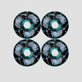 Load image into Gallery viewer, Spitfire 56mm F4 99 SF x April Bighead Rose Radial Skateboard Wheels Black / Blue Swirl