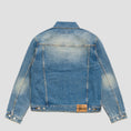 Load image into Gallery viewer, Stussy Trucker Denim Jacket Dark Wash Indigo