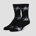 Load image into Gallery viewer, HUF Tri-Star Crew Sock Black