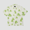 Load image into Gallery viewer, Huf Trip Flocked Shortsleeve Resort Shirt White