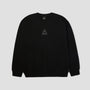 HUF Triple Triangle Embroidered Crew Black / Grey
