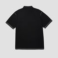 Load image into Gallery viewer, HUF Waffle Knit Contrast Shortsleeve Polo Top Black