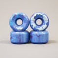 Load image into Gallery viewer, Wayward 54 mm 83b Swirl Formula Skateboard Wheels Turquoise / Purple
