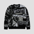 Load image into Gallery viewer, HUF Worldwide Commuter Sweater Crew Black