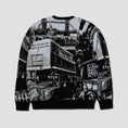 Load image into Gallery viewer, HUF Worldwide Commuter Sweater Crew Black