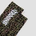 Load image into Gallery viewer, Wasted Paris Cheetah Socks Olive Khaki Camo