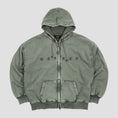 Load image into Gallery viewer, Wasted Paris Splinter Faded Zip Hoodie Faded Olive Khaki