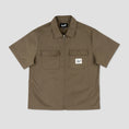 Load image into Gallery viewer, Welcome Nephilim Zip Up Twill Work Shirt Stone
