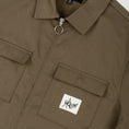 Load image into Gallery viewer, Welcome Nephilim Zip Up Twill Work Shirt Stone