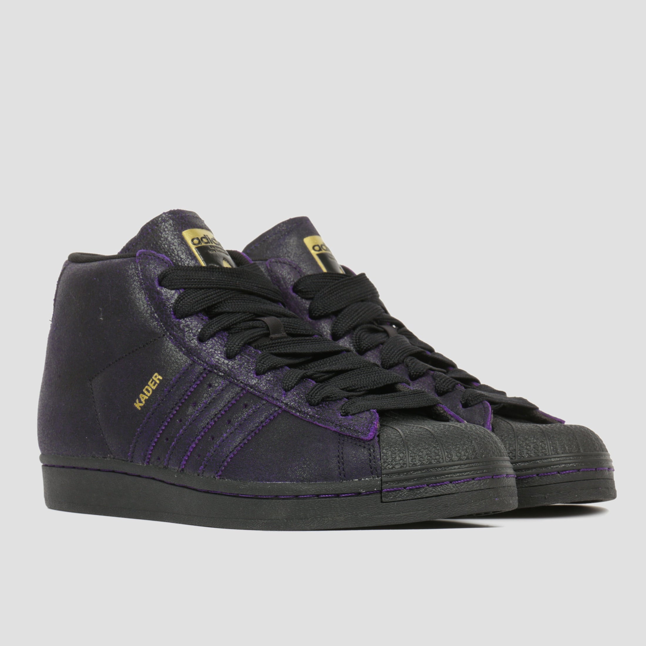 adidas Kader Pro Model ADV Skate Shoes Core Black / Core Black / Dark Purple