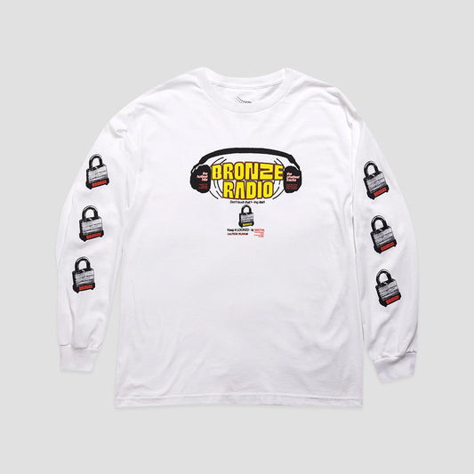 Bronze Don't Touch That Fucking Dial Longsleeve T-Shirt White