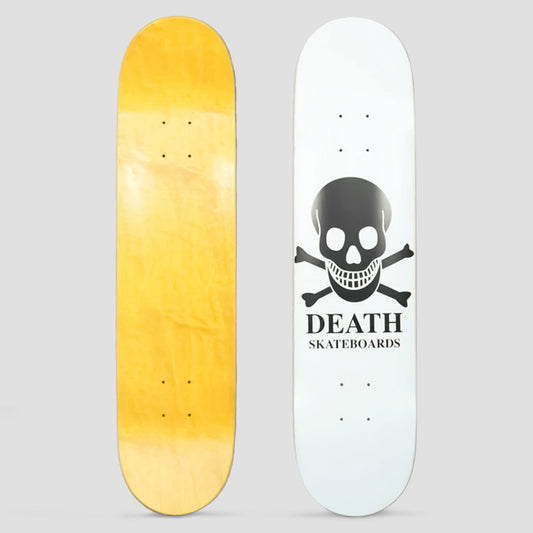 Death 9 OG Skull Skateboard Deck White